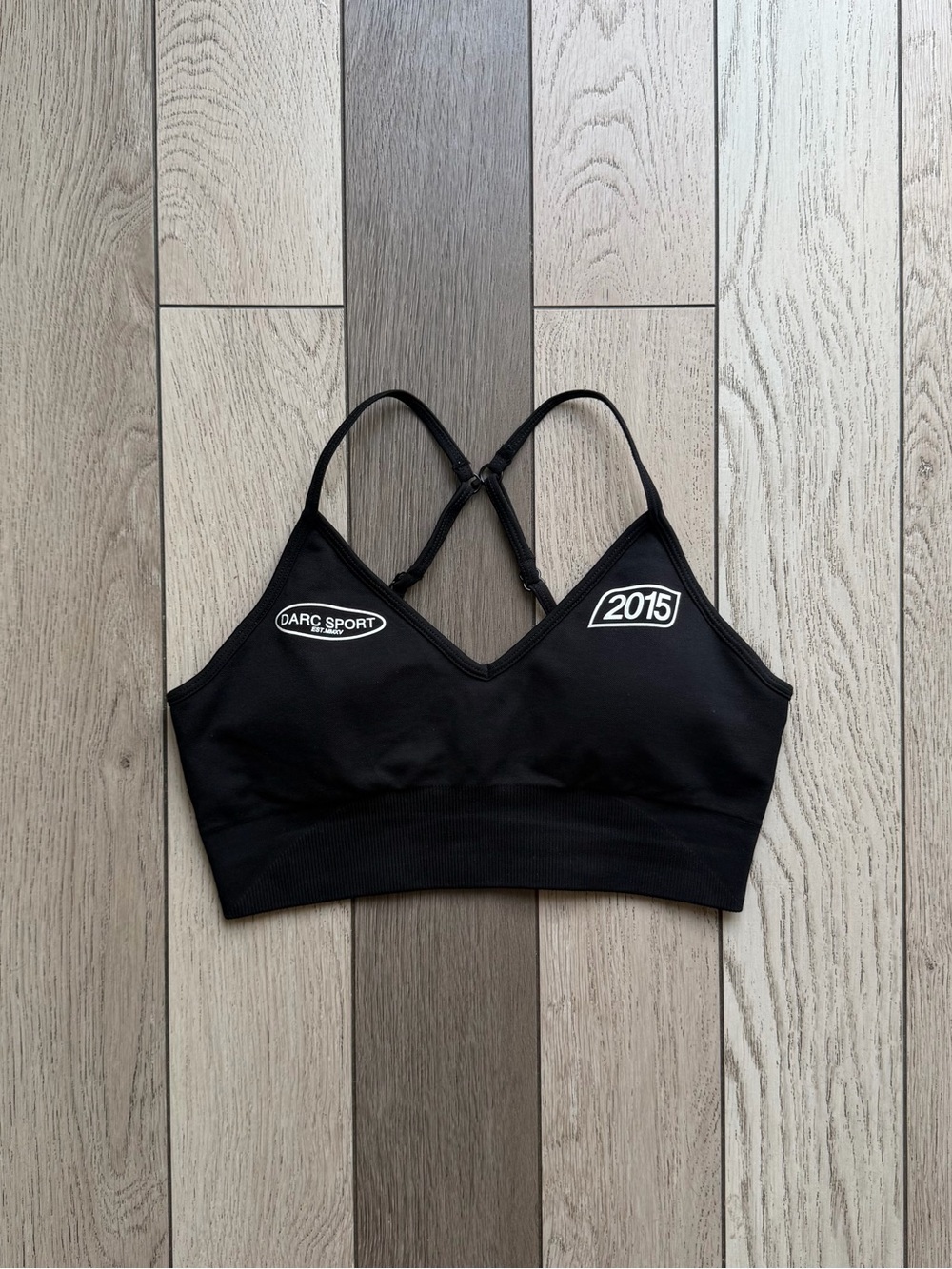 Darc Sport Black Sport Bra with 2015 Logo Patch size M
